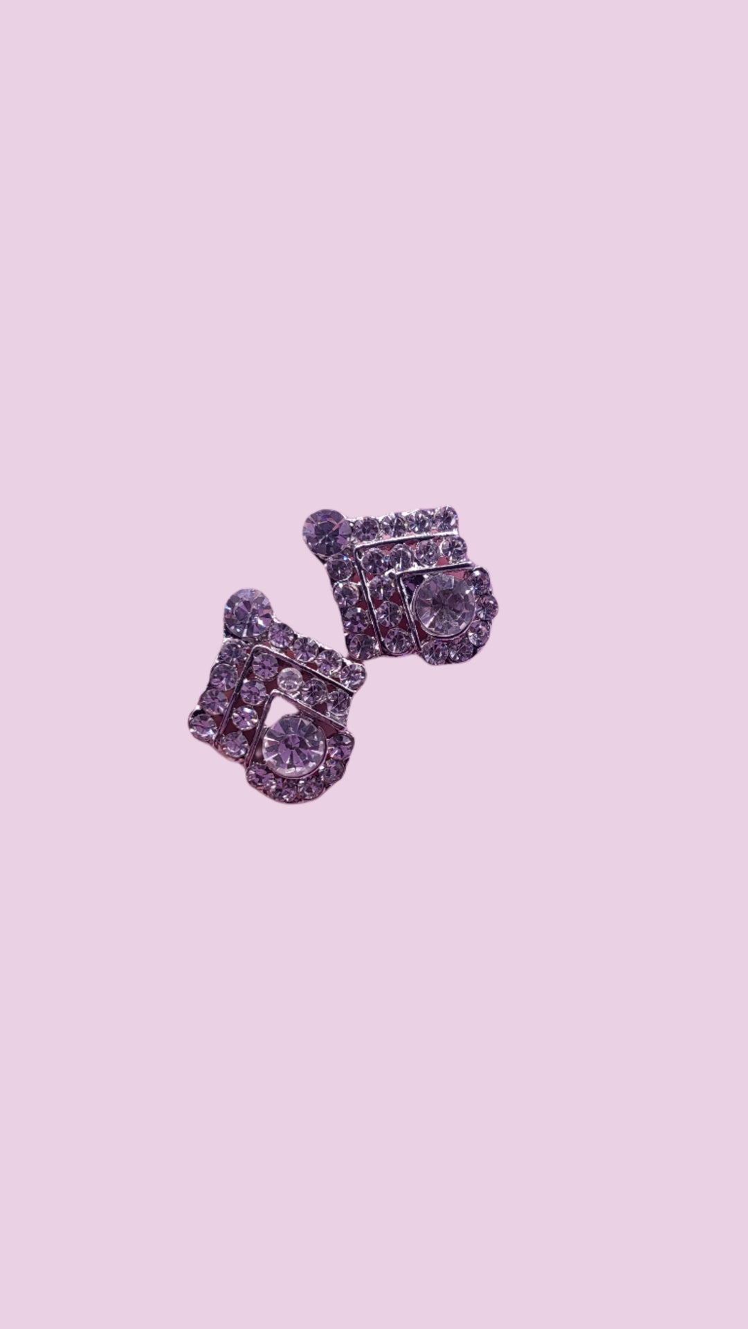 Geometric Crystal Stud Earrings